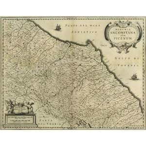  Antique Map of Europe: Italy, 1638: Home & Kitchen