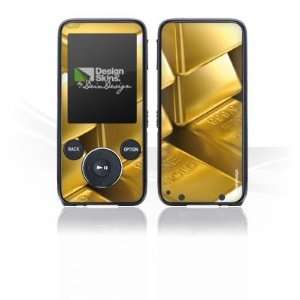   Design Skins for Sony NWZ S638   Gold Bars Design Folie Electronics