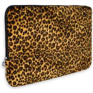  Leopard Spot Faux fur Textured fit 13   14 inch Notebook 