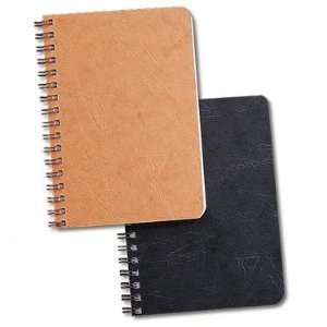 Clairefontaine Wirebound Leather Grained Cardboard Ruled Notebook. 60 