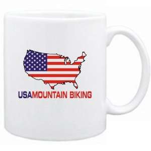  New  Usa Mountain Biking / Map  Mug Sports