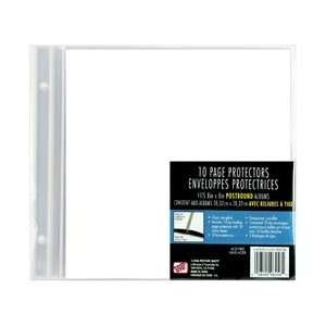  Westrim Postbound Page Protectors W/Inserts 8X8 White 10 