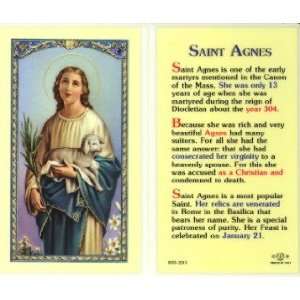  St. Agnes Prayer Holy Card (800 203)   10 pack: Home 