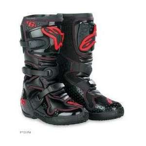   6S Black / Red Motocross Boots MX Youth Off Road (Size US 3 3411 0112
