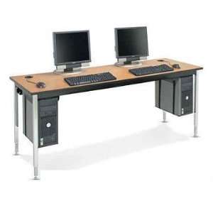  Smith Carrel 01560B OAK HPL Computer Table Fixed Height 