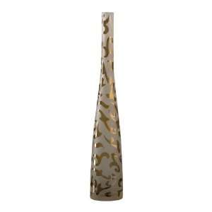  Medium Frost And Amber Brocade Vase 02138: Home & Kitchen