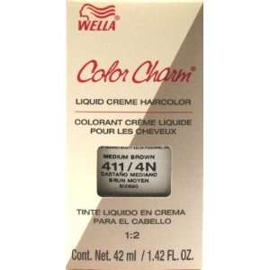    Wella ColorCharm Liquid #0411/4N Medium Brown Hair Color: Beauty