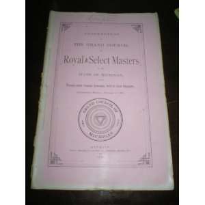  MASONIC GRAND COUNCIL MICHIGAN 1881 PROCEEDINGS BOOK 