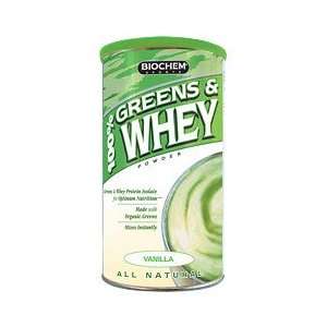  Biochem Sports 100% Greens & Whey Powder   Vanilla 11.1 oz 