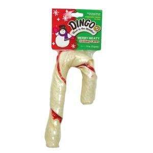    12 Inch Large Merry Meaty Dingo Holiday Cane Dog Treat: Pet Supplies
