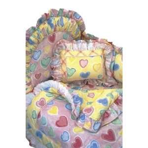  Watercolor Hearts   Fabric Baby