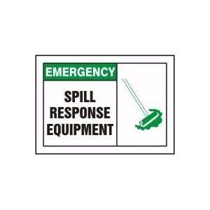  SPILL RESPONSE EQUIPMENT Sign   7 x 10 .040 Aluminum 