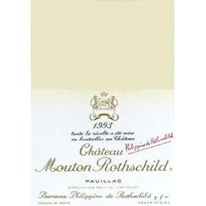  1993 Chateau Mouton Rothschild, Pauillac 750ml Grocery 