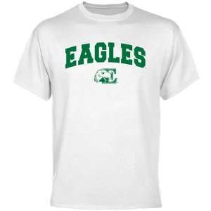 Eastern Michigan Eagles White Mascot Arch T shirt :  Sports 