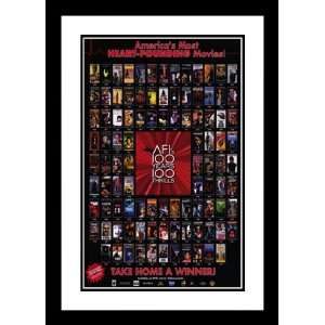  AFI   100 Years of Thrills 32x45 Framed and Double Matted 
