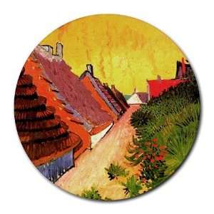  Street in Saintes Maries By Vincent Van Gogh Round Mouse 
