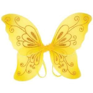  Sparkling Fairy Costume Wings Select Color Yellow Toys & Games