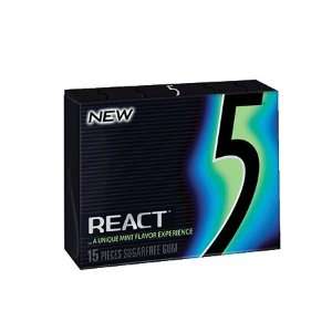 Wrigleys Five React Mint 10 Count  Grocery & Gourmet 