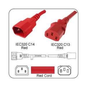   Power Cord IEC 60320 C14 Plug to C13 Connector 3 Feet 10a/250v 18/3