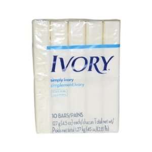  Ivory Soap Bath Bar Simply Ivory 10x4.5oz Beauty