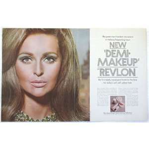    1967 Revlon Demi Makeup 2 Page Print Ad (1135)