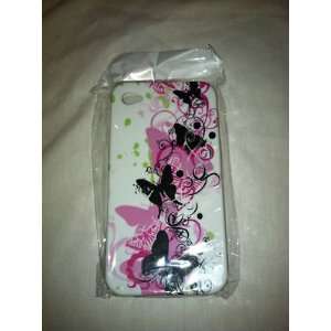    Colorful White & Pink Butterfly iPhone Cover 