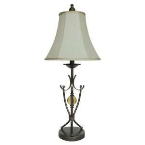  Fangio Lighting 1256 Metal Table Lamp, Dark Bronze: Home 