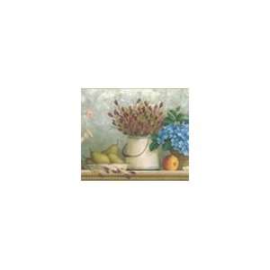 Floral Fruit Hydrangea Shelf Wallpaper Border KBE12592B  