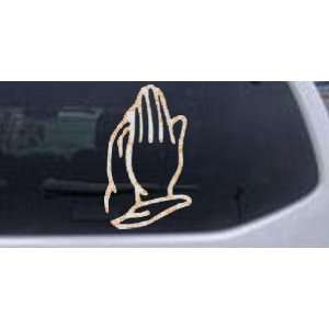 Orange 26in X 15.6in    Praying Hands Christian Car Window Wall Laptop 