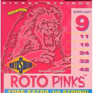  Rotosound R9 Roto Pinks Super Light Nickel Electric Guitar 