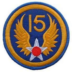  U.S. Air Force 15th Air Force Patch Blue & Yellow 3 