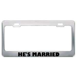  HeS Married Metal License Plate Frame Tag Holder 