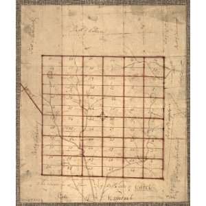  1780s map of Cabot (Vermont)