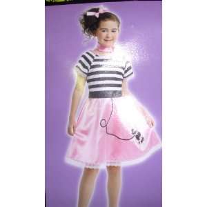  50s Girl Costume Poodle Skirt Size Medium 8 10: Toys 