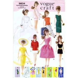  Vogue 9834 Vintage Fashion Barbie Doll Clothes Sewing 