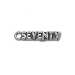  Seventy 70 Number Sterling Silver Charm: Evercharming 