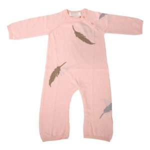  Lucky Jade Pink Feather Coverall, size 6 12 months Baby