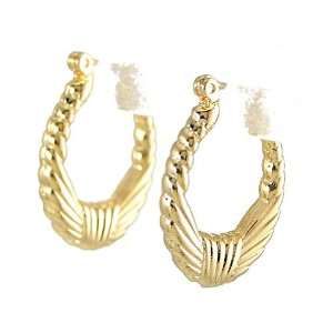   Wings 14k Yellow Gold Filled Hoop Earrings 1x0.62 Inches: Jewelry
