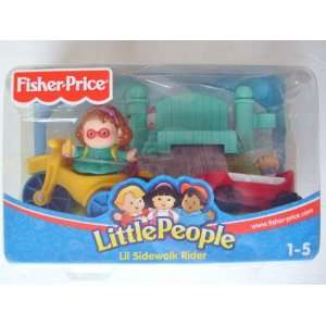 Little People Lil Sidewalk Rider with Maggie, Tricycle, Wagon, and 