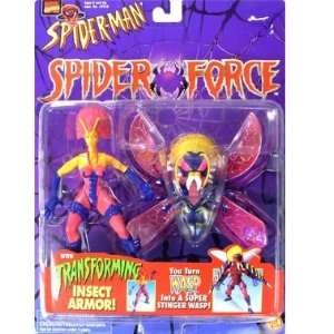  Spider Man (Toy Biz) Wasp Spider Force Action Figure: Toys 
