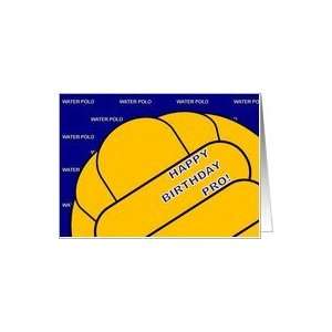  Water Polo Humor Happy Birthday Card Health & Personal 