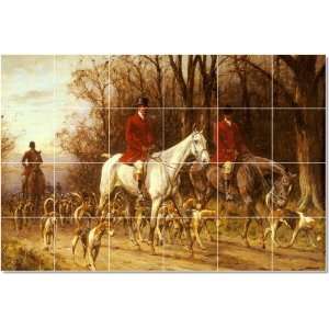  George Wright Horse Tile Mural Traditional Home Decorating 