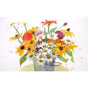  Flowers from Holly, giclee print of watercolor by Susan 