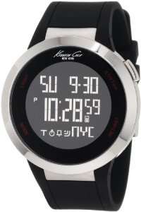   Unisex KC1639 Digital Black Screen Dial Watch: Kenneth Cole: Watches