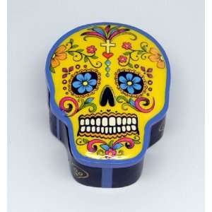  Day of the Dead Yellow Head Stash Box: Home & Kitchen