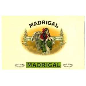  Madrigal Calidad Superior Cigar Box Label Harp: Everything 