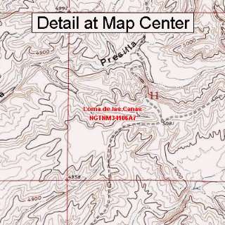  USGS Topographic Quadrangle Map   Loma de las Canas, New 