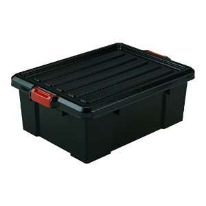   : Heavy duty Stacking Totes SK 430 Black [4 Totes]: Kitchen & Dining