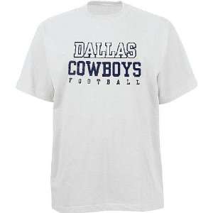  Dallas Cowboys White Practice 2 T Shirt: Sports & Outdoors