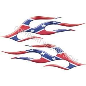   Decals   Confederate Flag   2 h x 7 w   REFLECTIVE 